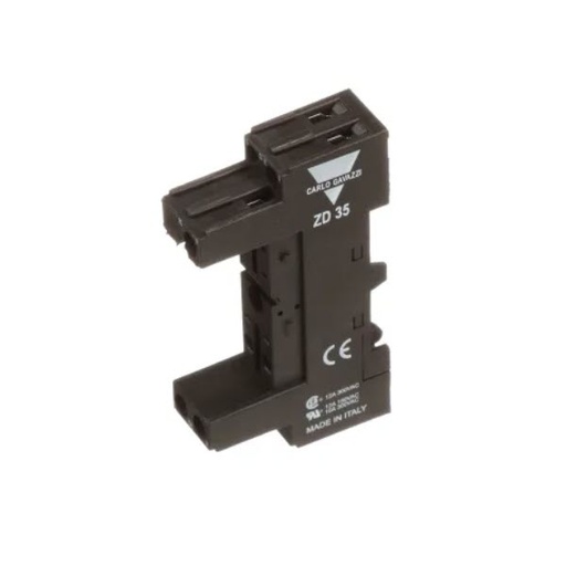 [ZD35/2A] BASE RELE CARRIL DIN 1CONT. CONM. 5PIN 12A 300VAC CARLO GAVAZZI