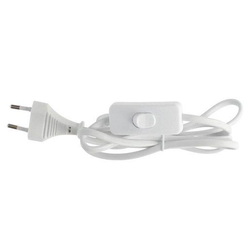 [001100236] CABLE ALIMENTACION 2X0.75 C/INTERRUPTOR 1.5M BLANCO GSC