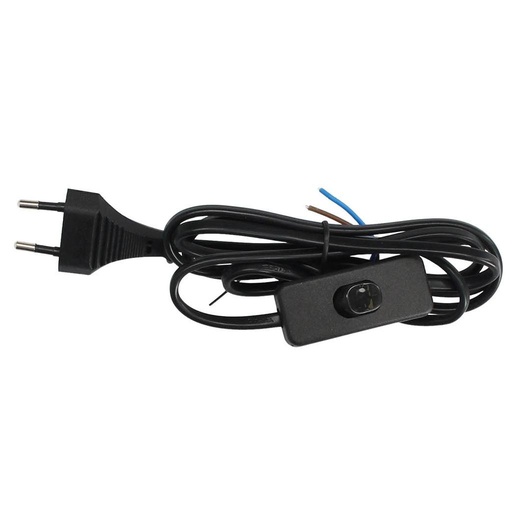 [001100237] CABLE ALIMENTACION 2X0.75 C/INTERRUPTOR 1.5M NEGRO GSC