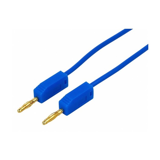 [PPOM-TL2-05/BL] CABLE CON BANANAS 2MM 50CM AZUL
