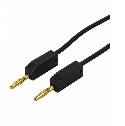 [PPOM-TL2-05/B] CABLE CON BANANAS 2MM 50CM NEGRO
