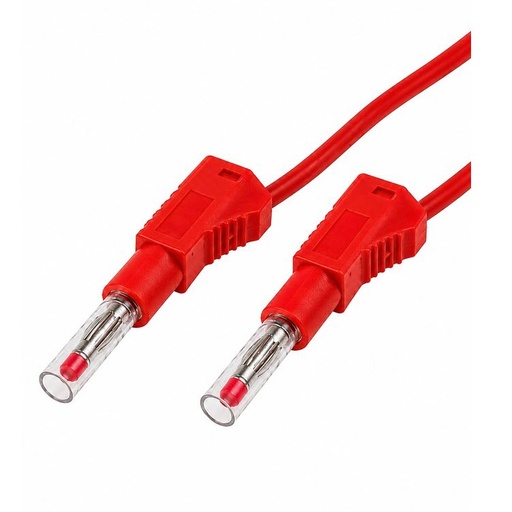 [AX-TL-4B1-R] CABLE DE PRUEBA ROJO 19A DOBLE BANANA 4MM 600V CATII 1M AXIOMET